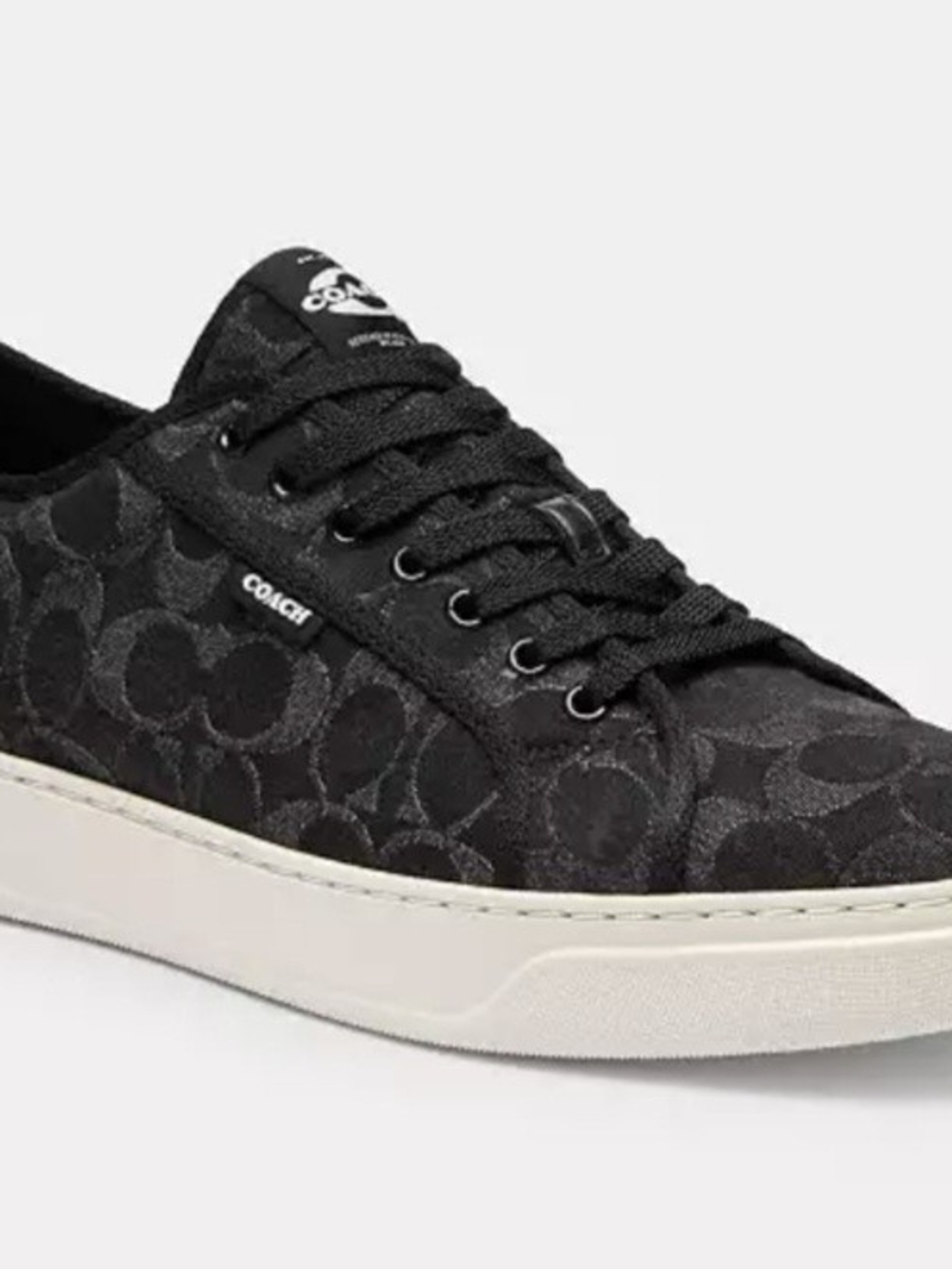 Coach Men's Black Signature Low-Top Sneaker